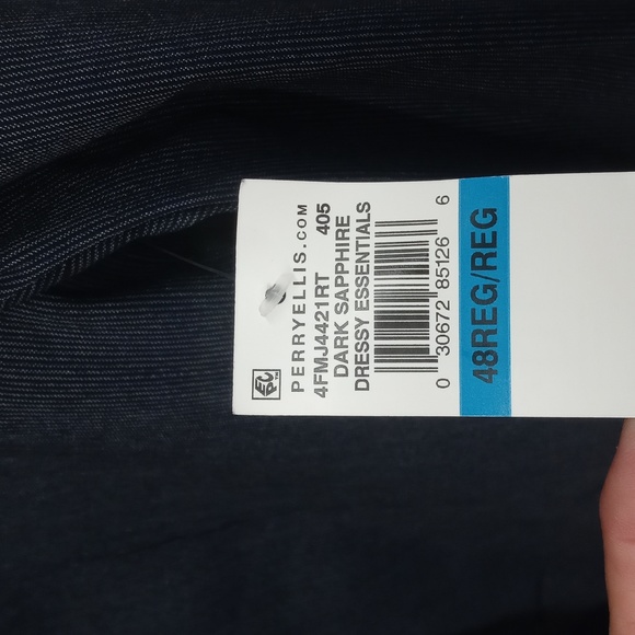 Perry Ellis Men's Slim Fit Machine Washable Wrinkle Resistant Suit Jacket - Picture 10 of 14